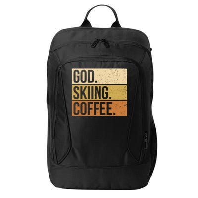 Ski God Skiing Coffee Skier Cute Gift City Backpack