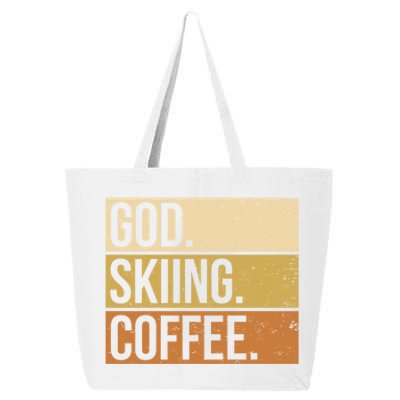 Ski God Skiing Coffee Skier Cute Gift 25L Jumbo Tote