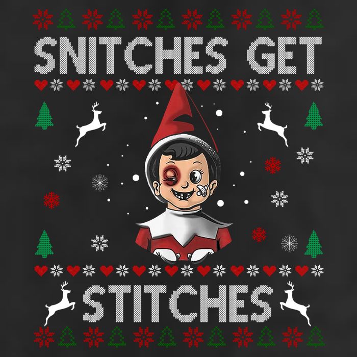Snitches Get Stitches Ugly Christmas Sweater Cool Comfort Performance Bucket Hat