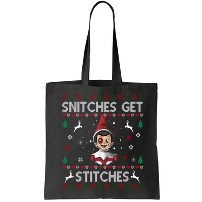 Snitches Get Stitches Ugly Christmas Sweater Bag