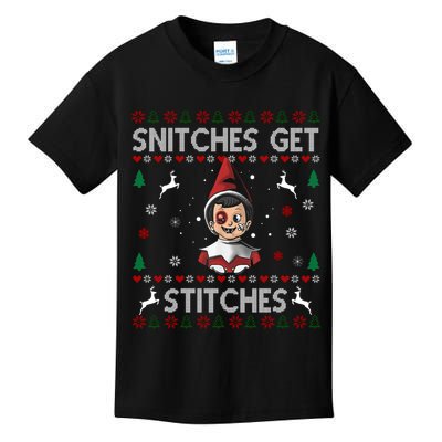 Snitches Get Stitches Ugly Christmas Sweater Kids T-Shirt