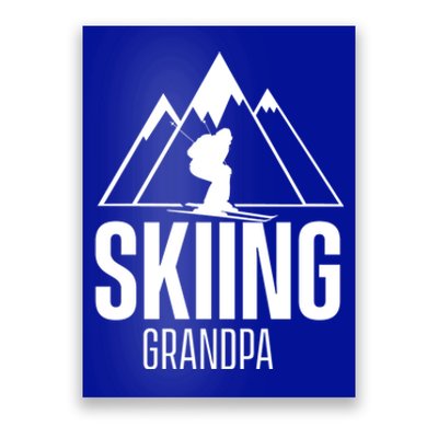 Skiing Grandpa Skier Ski Grandad Gift Poster