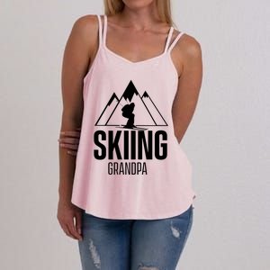 Skiing Grandpa Skier Ski Grandad Gift Women's Strappy Tank