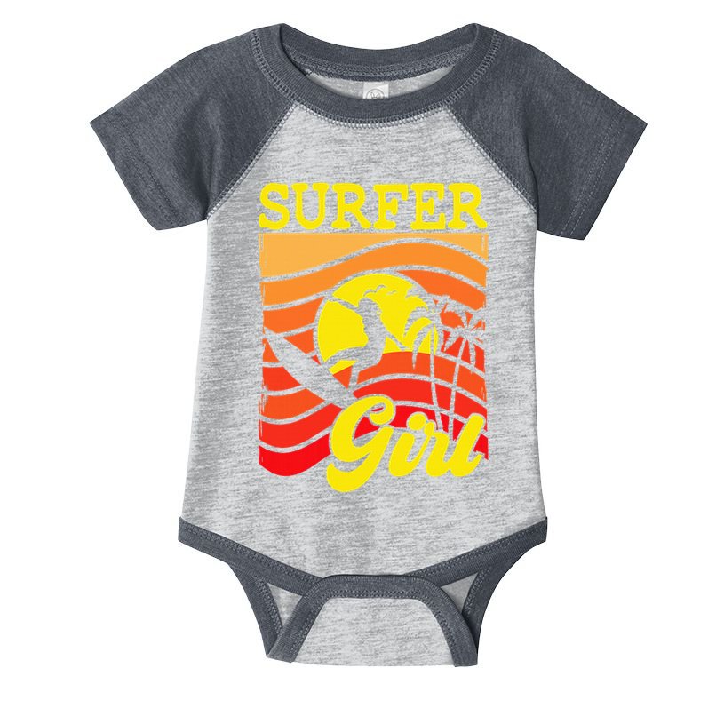 Surfer Girl Surfboarding Surf Lover Surfboard Infant Baby Jersey Bodysuit