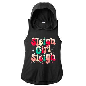 Sleigh Girl Sleigh Christmas Women Pajamas Ladies PosiCharge Tri-Blend Wicking Draft Hoodie Tank