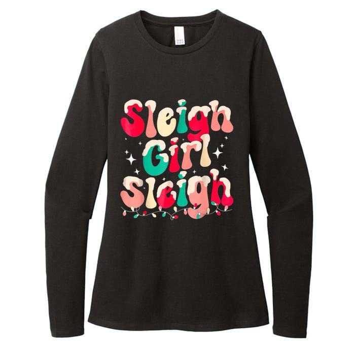 Sleigh Girl Sleigh Christmas Women Pajamas Womens CVC Long Sleeve Shirt