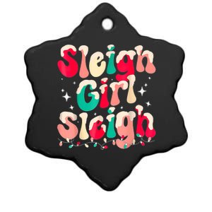 Sleigh Girl Sleigh Christmas Women Pajamas Ceramic Star Ornament