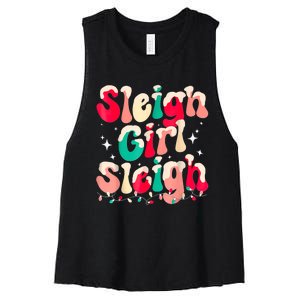 Sleigh Girl Sleigh Christmas Women Pajamas Women's Racerback Cropped Tank