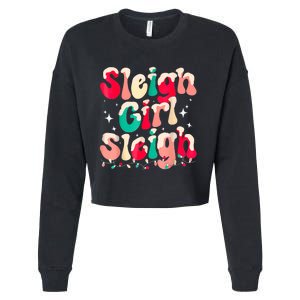 Sleigh Girl Sleigh Christmas Women Pajamas Cropped Pullover Crew