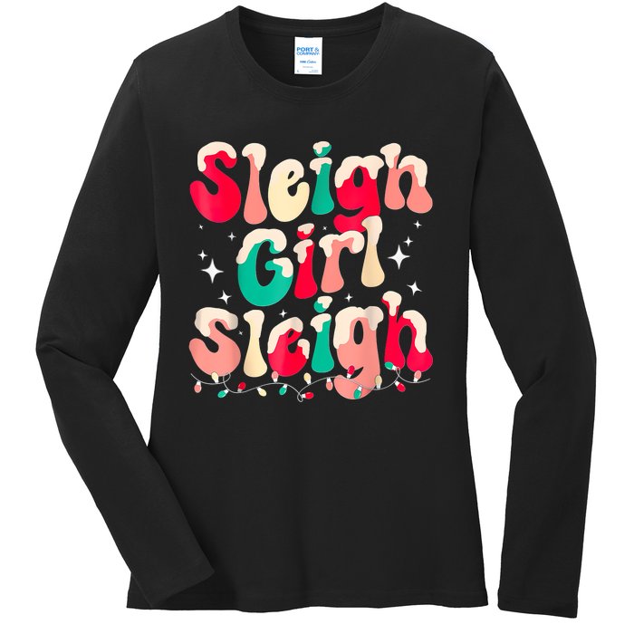 Sleigh Girl Sleigh Christmas Women Pajamas Ladies Long Sleeve Shirt