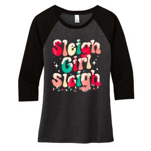 Sleigh Girl Sleigh Christmas Women Pajamas Women's Tri-Blend 3/4-Sleeve Raglan Shirt