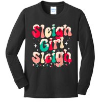 Sleigh Girl Sleigh Christmas Women Pajamas Kids Long Sleeve Shirt