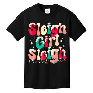 Sleigh Girl Sleigh Christmas Women Pajamas Kids T-Shirt