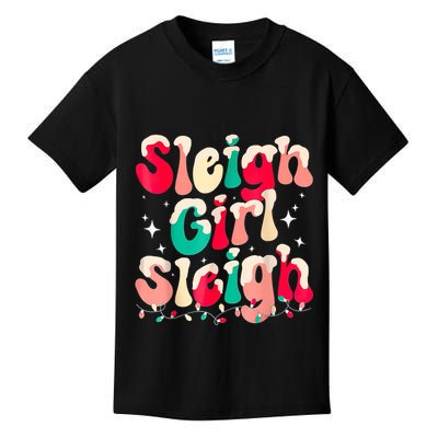 Sleigh Girl Sleigh Christmas Women Pajamas Kids T-Shirt