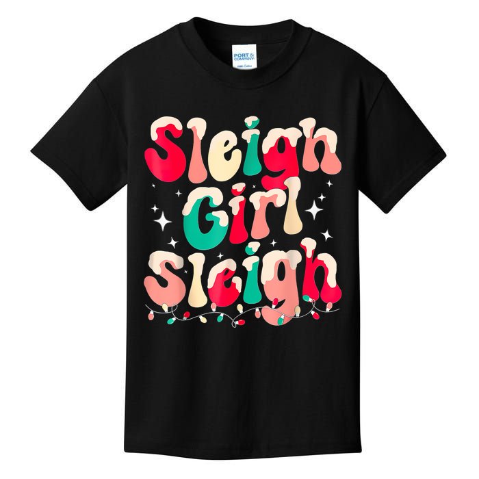 Sleigh Girl Sleigh Christmas Women Pajamas Kids T-Shirt