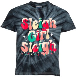 Sleigh Girl Sleigh Christmas Women Pajamas Kids Tie-Dye T-Shirt