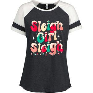 Sleigh Girl Sleigh Christmas Women Pajamas Enza Ladies Jersey Colorblock Tee