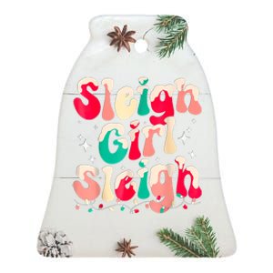 Sleigh Girl Sleigh Christmas Women Pajamas Ceramic Bell Ornament