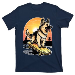 Skateboarding German Shepherd T-Shirt