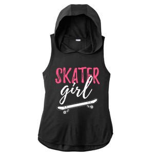 Skater Girl Skateboarding Skateboard Gift Ladies PosiCharge Tri-Blend Wicking Draft Hoodie Tank