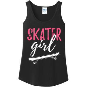 Skater Girl Skateboarding Skateboard Gift Ladies Essential Tank