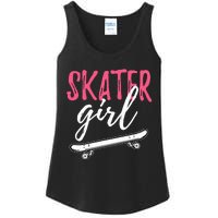 Skater Girl Skateboarding Skateboard Gift Ladies Essential Tank