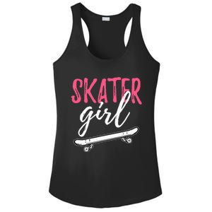 Skater Girl Skateboarding Skateboard Gift Ladies PosiCharge Competitor Racerback Tank