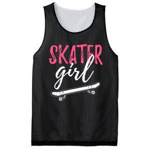 Skater Girl Skateboarding Skateboard Gift Mesh Reversible Basketball Jersey Tank