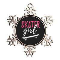 Skater Girl Skateboarding Skateboard Gift Metallic Star Ornament