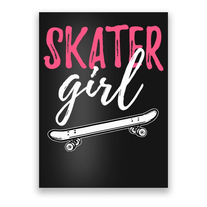 Skater Girl Skateboarding Skateboard Gift Poster