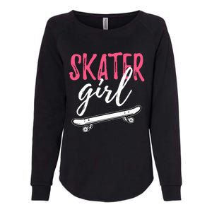 Skater Girl Skateboarding Skateboard Gift Womens California Wash Sweatshirt