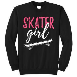 Skater Girl Skateboarding Skateboard Gift Tall Sweatshirt