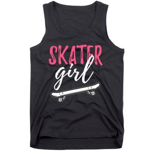 Skater Girl Skateboarding Skateboard Gift Tank Top