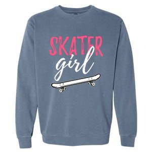 Skater Girl Skateboarding Skateboard Gift Garment-Dyed Sweatshirt