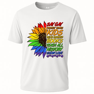 Say Gay Show Love Rainbow Sunflower Performance Shirt