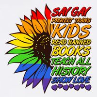 Say Gay Show Love Rainbow Sunflower Apron