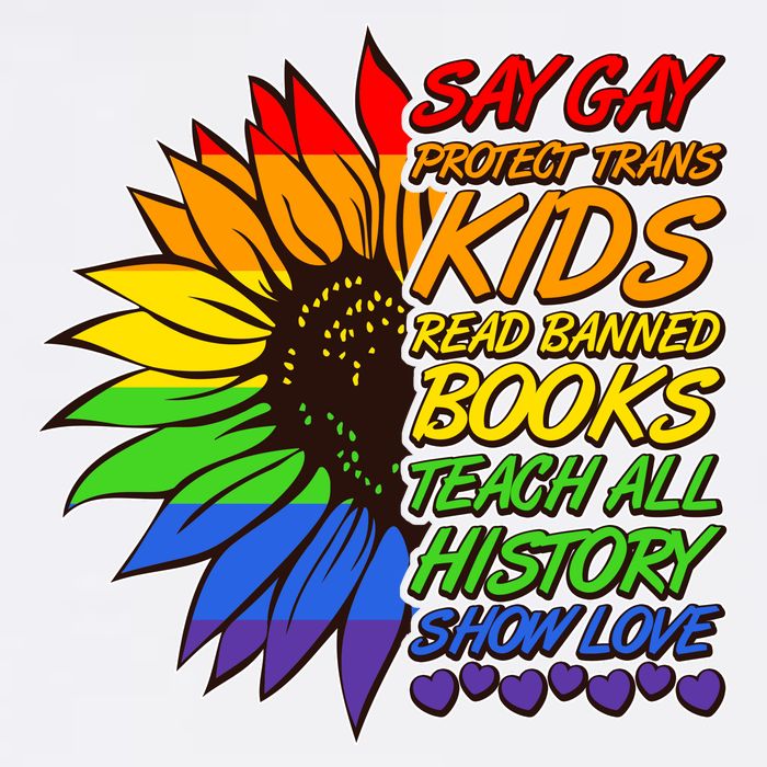 Say Gay Show Love Rainbow Sunflower Apron