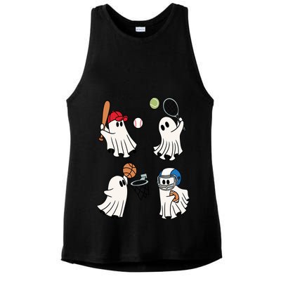 Spooky Ghost Sport Halloween Ladies PosiCharge Tri-Blend Wicking Tank