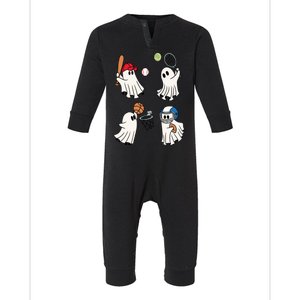 Spooky Ghost Sport Halloween Infant Fleece One Piece