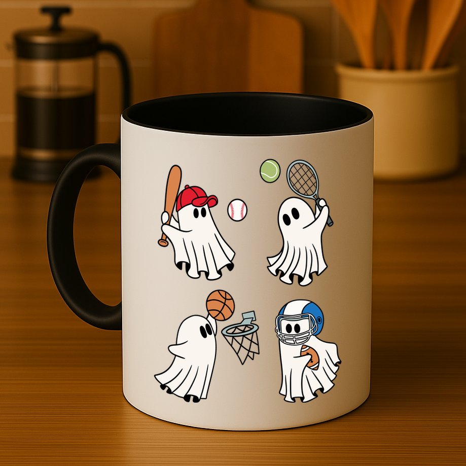 Spooky Ghost Sport Halloween Mug