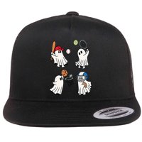 Spooky Ghost Sport Halloween Flatbill Hat