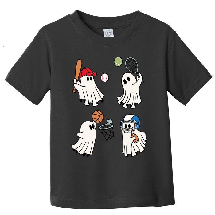 Spooky Ghost Sport Halloween Toddler T-Shirt