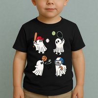 Spooky Ghost Sport Halloween Toddler T-Shirt