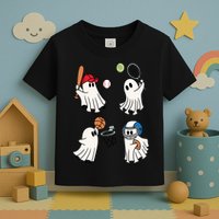 Spooky Ghost Sport Halloween Toddler T-Shirt