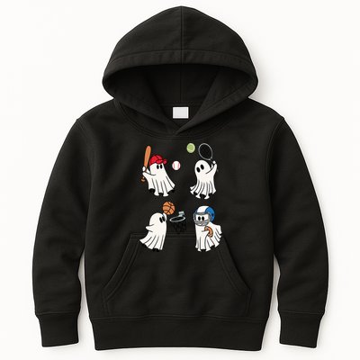 Spooky Ghost Sport Halloween Kids Hoodie