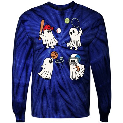 Spooky Ghost Sport Halloween Tie-Dye Long Sleeve Shirt