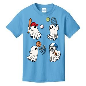 Spooky Ghost Sport Halloween Kids T-Shirt