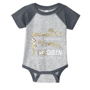 September Girl Stepping Into My Birthday Like A Queen Bday Infant Baby Jersey Bodysuit