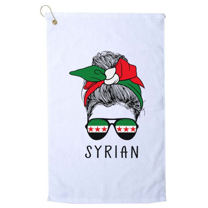 Syrian Girl Syrian Heritage Syria New Flag Platinum Collection Golf Towel