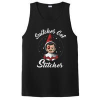 Snitches Get Stitches Elf On A Self Funny Christmas Xmas Holiday PosiCharge Competitor Tank